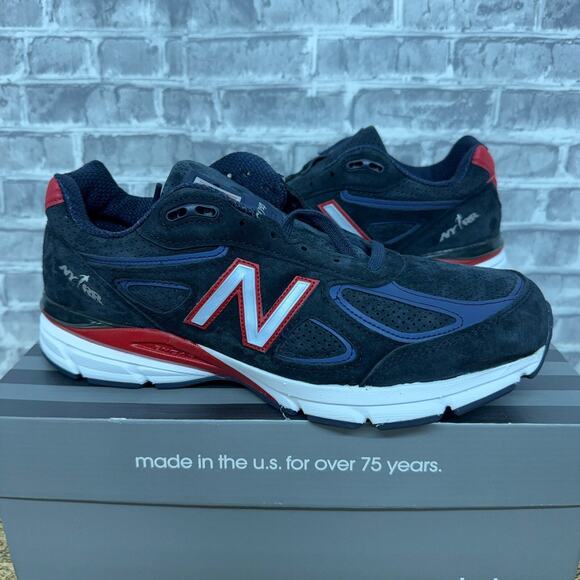 New Balance 990 V4 Made In USA Navy Red NYRR 60TH Anniversary M990RR4 Mens Sz 9 main image 6
